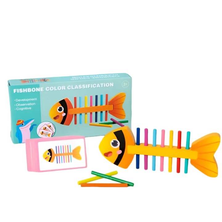 Juego De Mesa Pez Clasificacion De Colores Didactico Niños