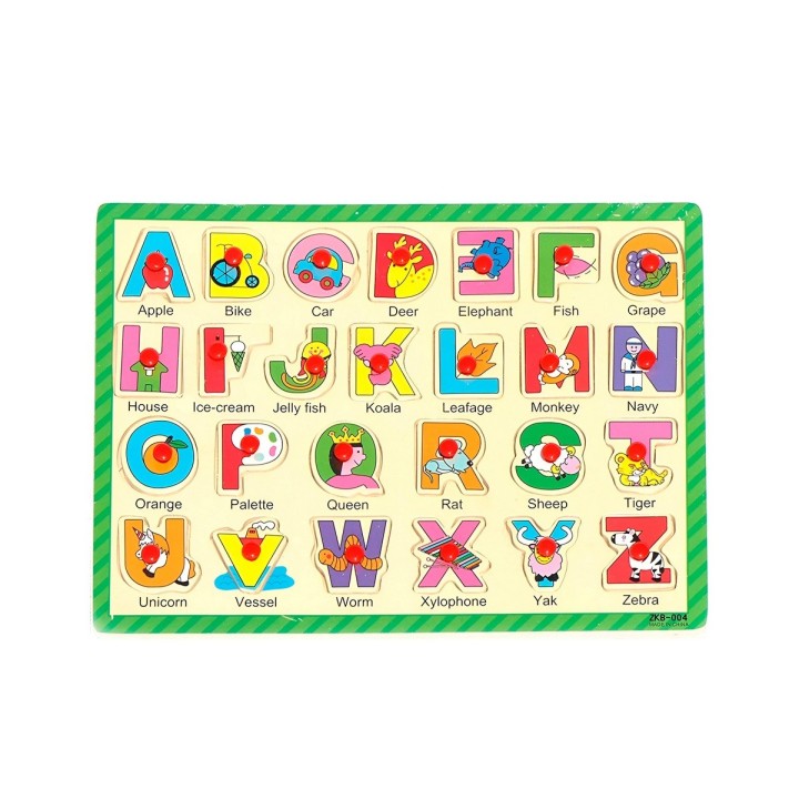 Juego De Mesa Encastre Abecedario Didactico Ingles