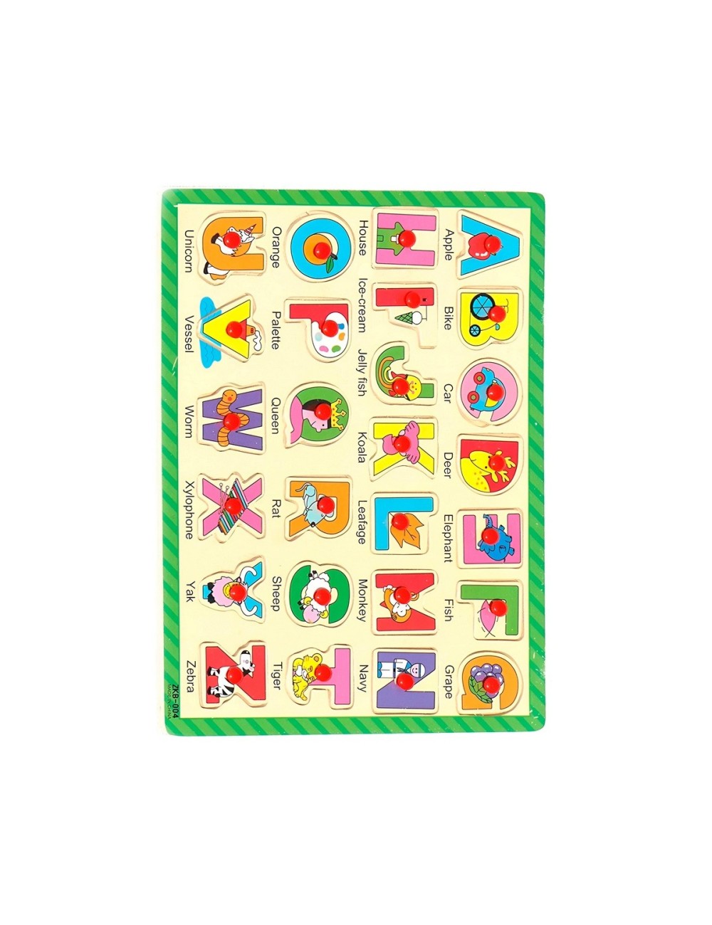 Juego De Mesa Encastre Abecedario Didactico Ingles