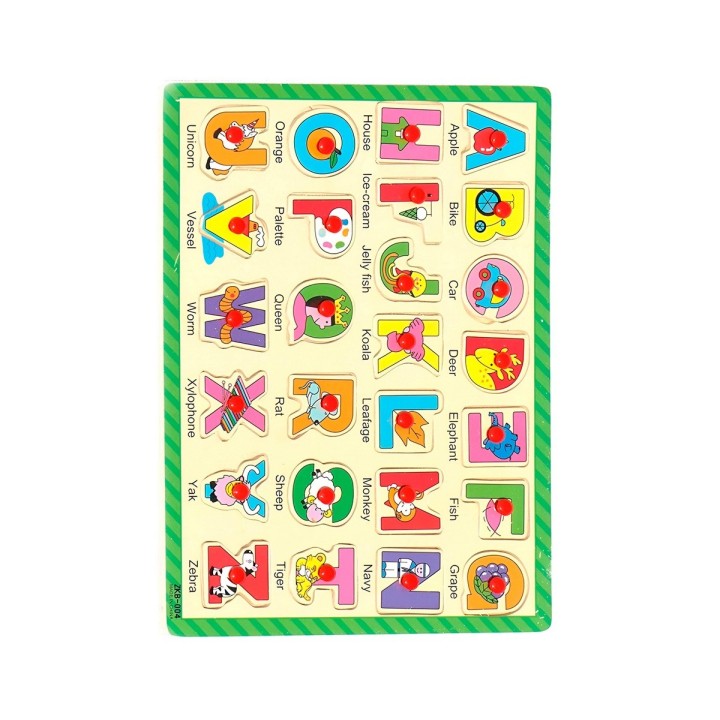 Juego De Mesa Encastre Abecedario Didactico Ingles