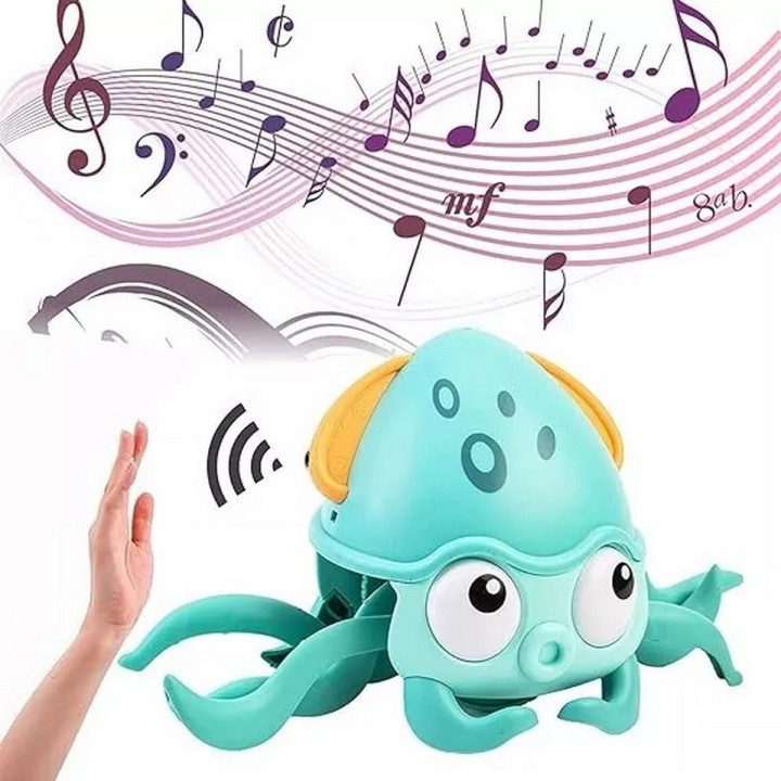 Juguete De Pulpo Recargable Interactivo Niño Sonido Camina