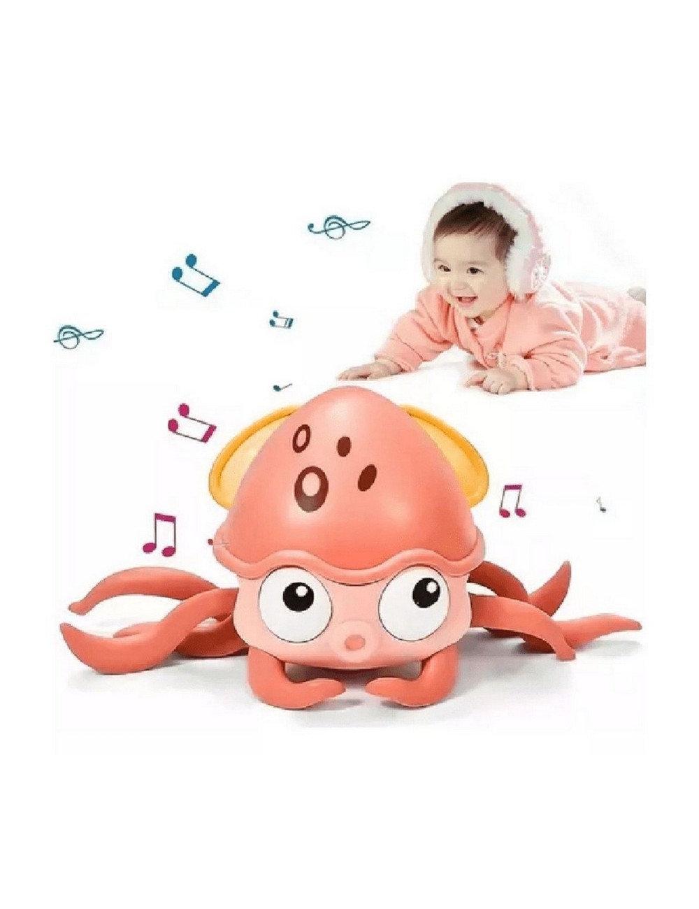 Juguete De Pulpo Recargable Interactivo Niño Sonido Camina