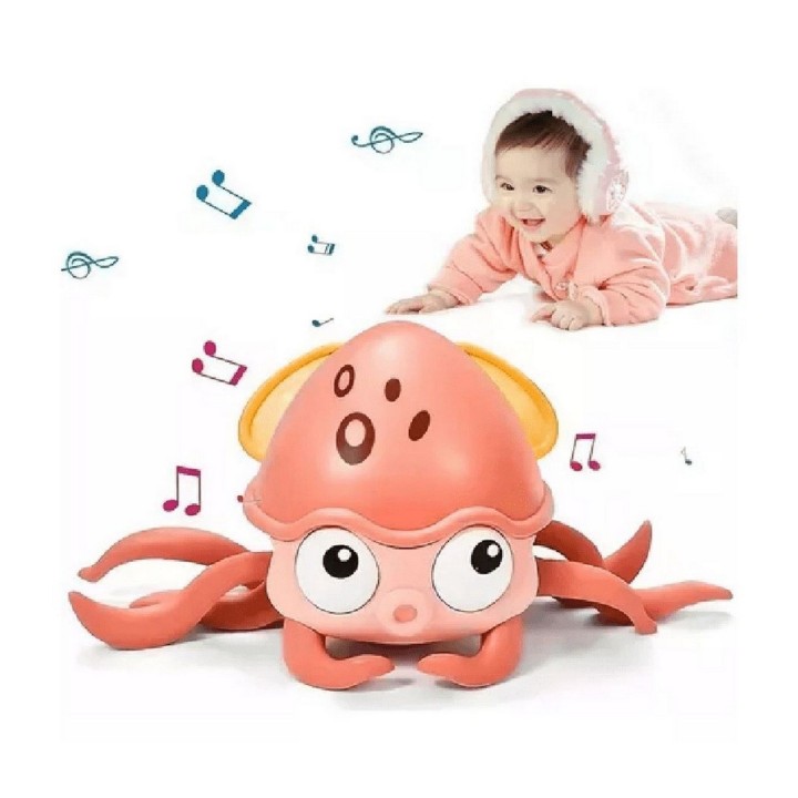 Juguete De Pulpo Recargable Interactivo Niño Sonido Camina
