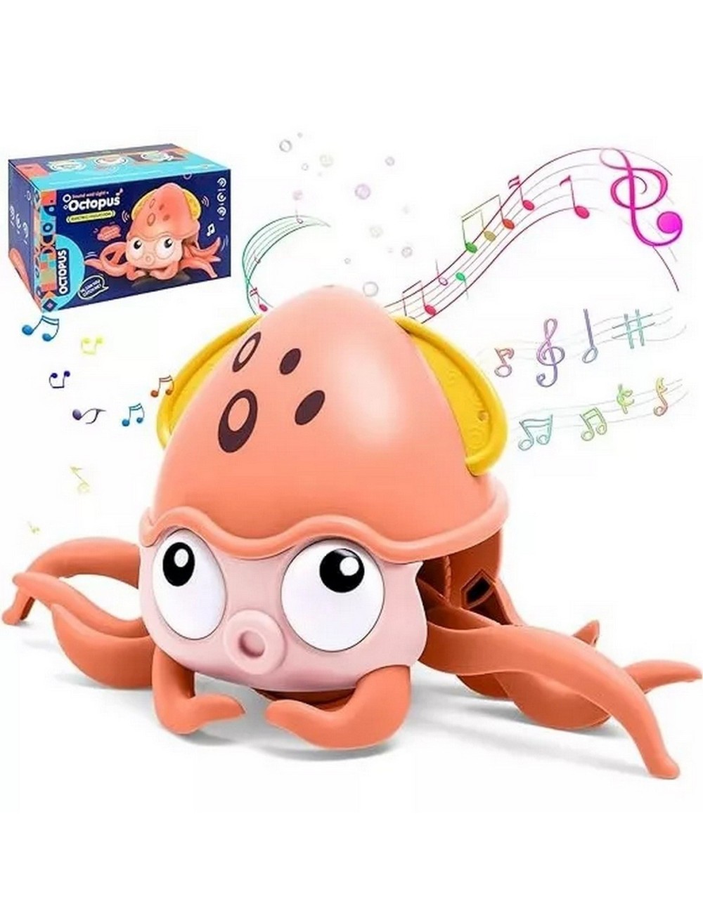 Juguete De Pulpo Recargable Interactivo Niño Sonido Camina