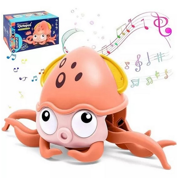 Juguete De Pulpo Recargable Interactivo Niño Sonido Camina