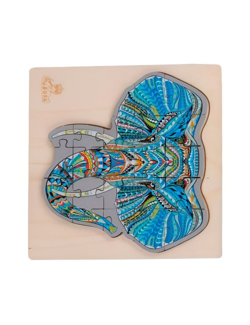 Rompecabeza Didactico Figura Abstracta Didactico Multicolor