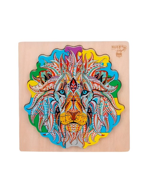 Rompecabeza Didactico Figura Abstracta Didactico Multicolor