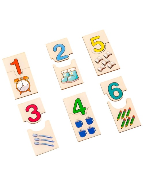 Rompecabezas Madera Didactico Aprendizaje Matematica Conteo