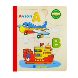 Libro Rompecabezas Tematico Madera Juguete Aprendizaje Niños