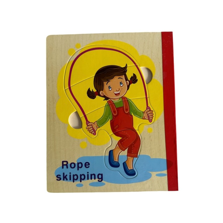 Libro Rompecabezas Tematico Madera Juguete Aprendizaje Niños