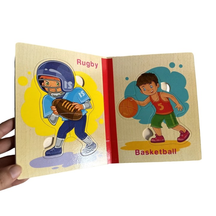 Libro Rompecabezas Tematico Madera Juguete Aprendizaje Niños