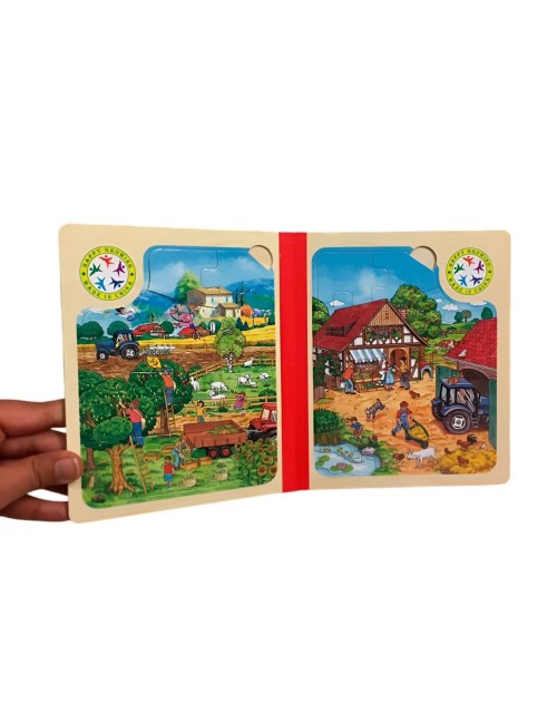Libro Rompecabezas Tematico Madera Juguete Aprendizaje Niños