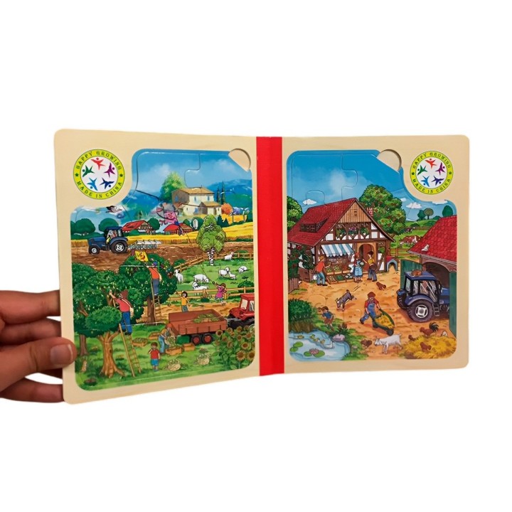 Libro Rompecabezas Tematico Madera Juguete Aprendizaje Niños