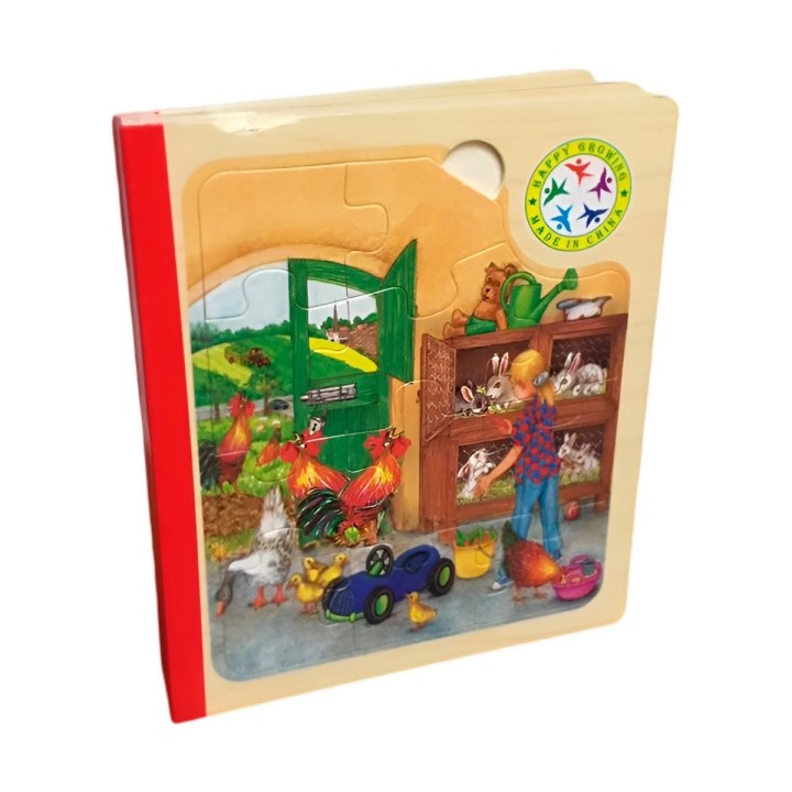 Libro Rompecabezas Tematico Madera Juguete Aprendizaje Niños