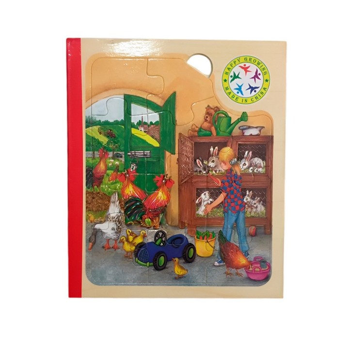 Libro Rompecabezas Tematico Madera Juguete Aprendizaje Niños