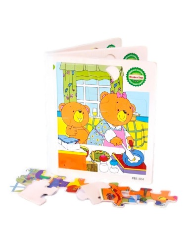 Libro Rompecabezas Tematico Madera Juguete Aprendizaje Niños