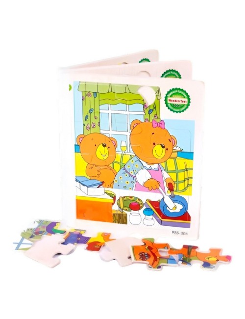 Libro Rompecabezas Tematico Madera Juguete Aprendizaje Niños