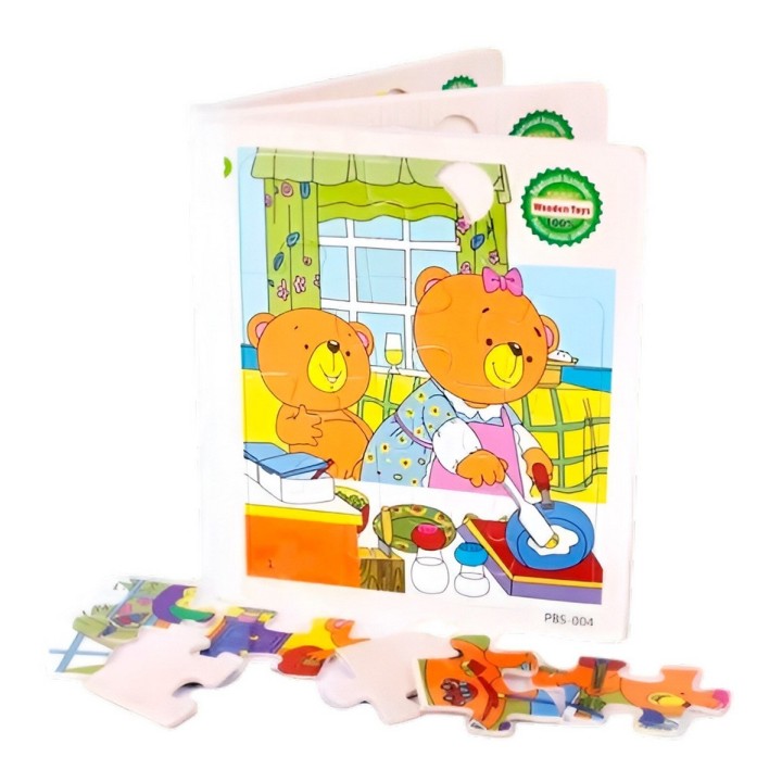 Libro Rompecabezas Tematico Madera Juguete Aprendizaje Niños