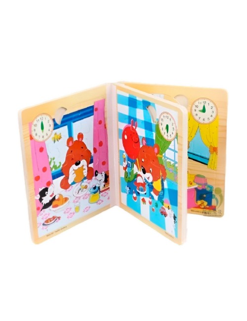 Libro Rompecabezas Tematico Madera Juguete Aprendizaje Niños