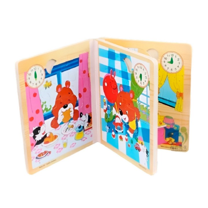 Libro Rompecabezas Tematico Madera Juguete Aprendizaje Niños
