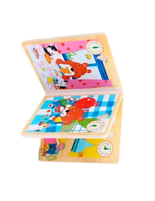 Libro Rompecabezas Tematico Madera Juguete Aprendizaje Niños