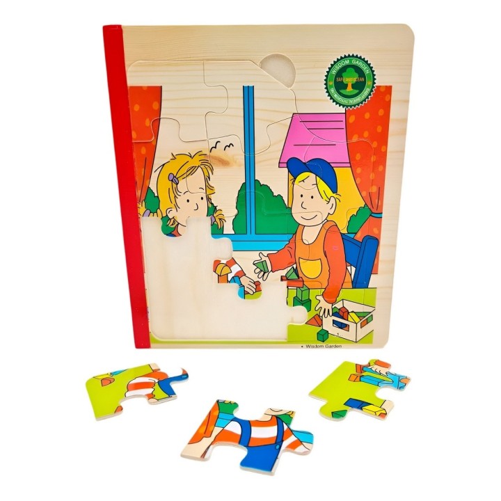 Libro Rompecabezas Tematico Madera Juguete Aprendizaje Niños