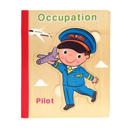 Libro Rompecabezas Tematico Madera Juguete Aprendizaje Niños