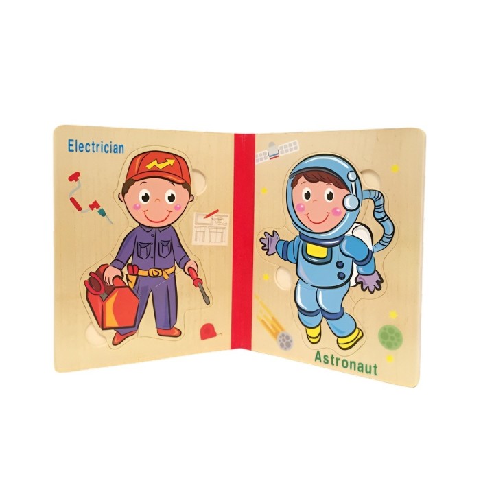 Libro Rompecabezas Tematico Madera Juguete Aprendizaje Niños