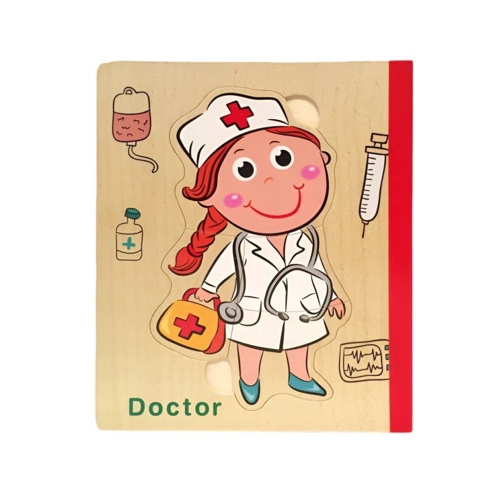 Libro Rompecabezas Tematico Madera Juguete Aprendizaje Niños