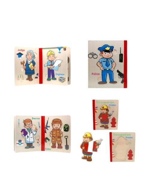 Libro Rompecabezas Tematico Madera Juguete Aprendizaje Niños