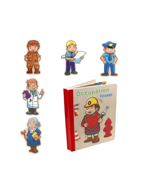 Libro Rompecabezas Tematico Madera Juguete Aprendizaje Niños