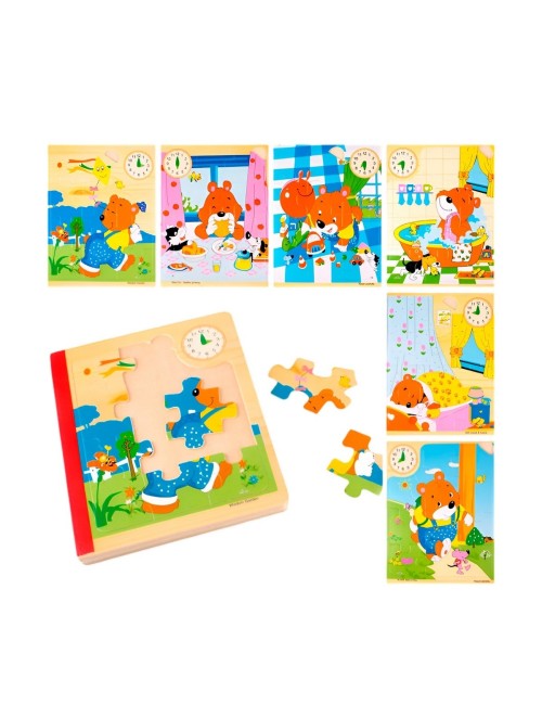 Libro Rompecabezas Tematico Madera Juguete Aprendizaje Niños