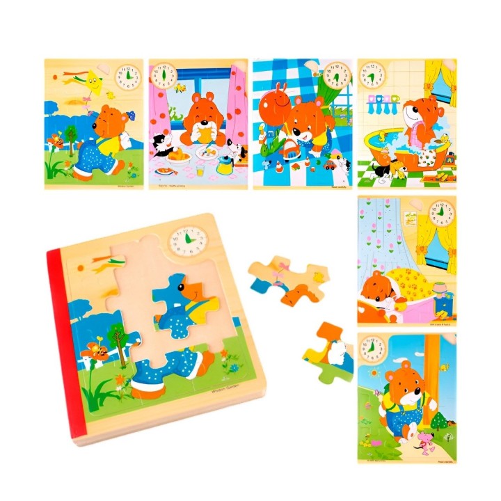 Libro Rompecabezas Tematico Madera Juguete Aprendizaje Niños