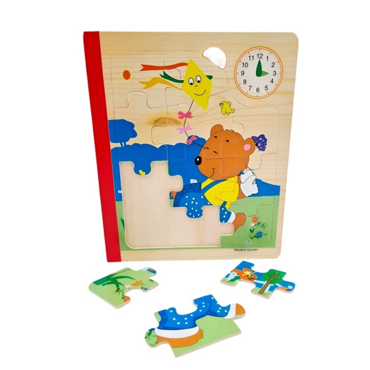 Libro Rompecabezas Tematico Madera Juguete Aprendizaje Niños