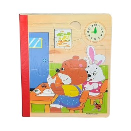 Libro Rompecabezas Tematico Madera Juguete Aprendizaje Niños