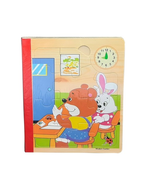 Libro Rompecabezas Tematico Madera Juguete Aprendizaje Niños