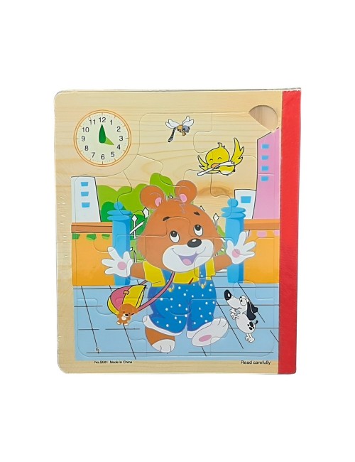 Libro Rompecabezas Tematico Madera Juguete Aprendizaje Niños