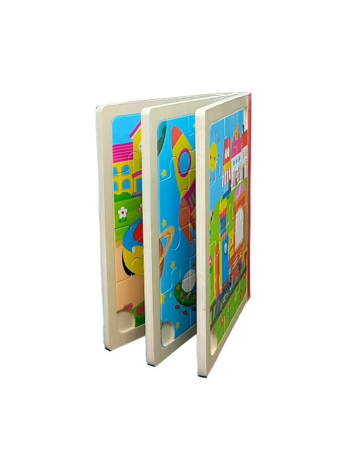 Libro Rompecabezas Tematico Madera Juguete Aprendizaje Niños