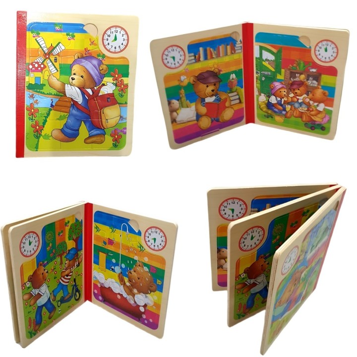 Libro Rompecabezas Tematico Madera Juguete Aprendizaje Niños