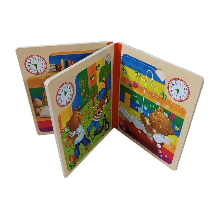 Libro Rompecabezas Tematico Madera Juguete Aprendizaje Niños