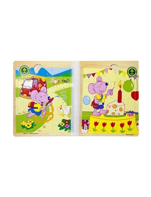 Libro Rompecabezas Tematico Madera Juguete Aprendizaje Niños