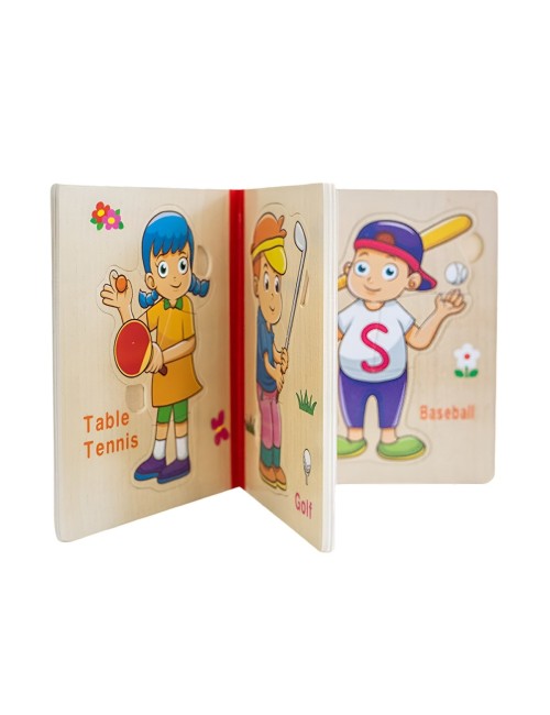 Libro Rompecabezas Tematico Madera Juguete Aprendizaje Niños