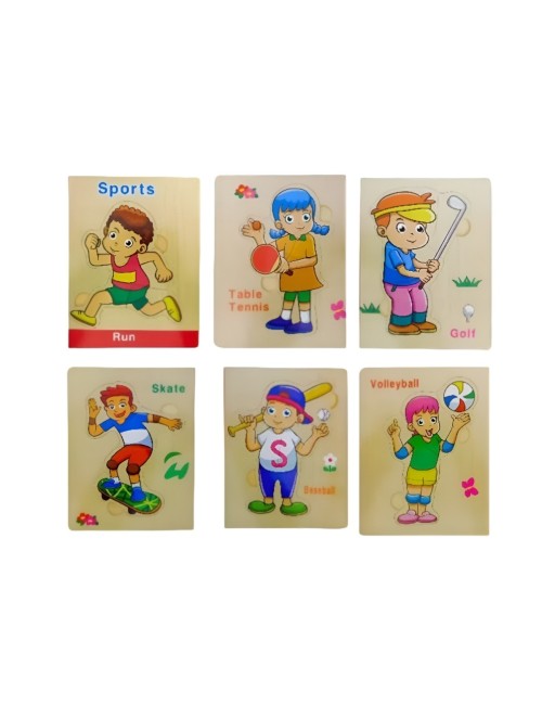 Libro Rompecabezas Tematico Madera Juguete Aprendizaje Niños