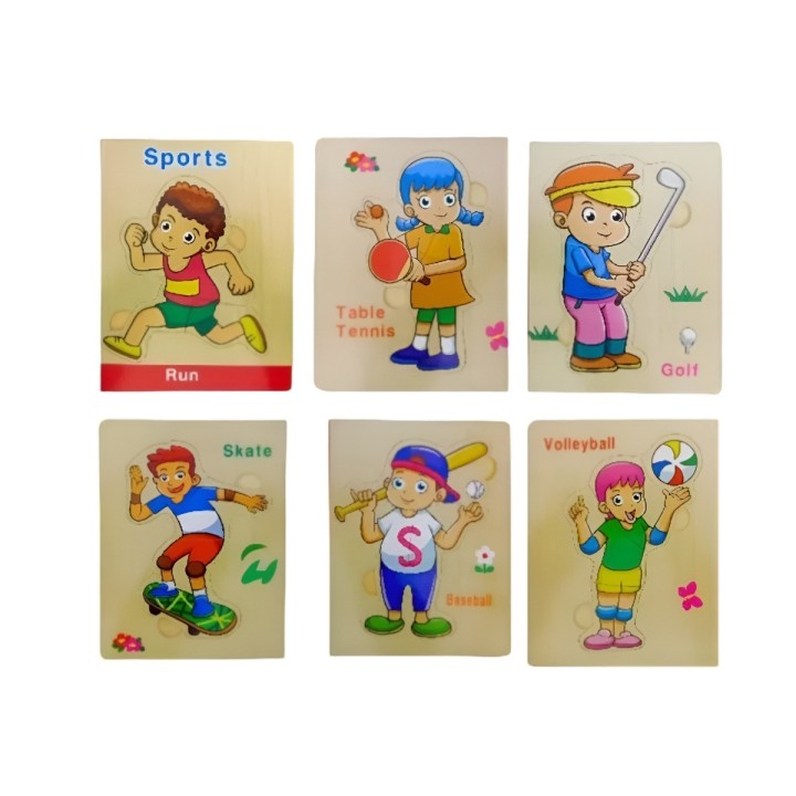 Libro Rompecabezas Tematico Madera Juguete Aprendizaje Niños