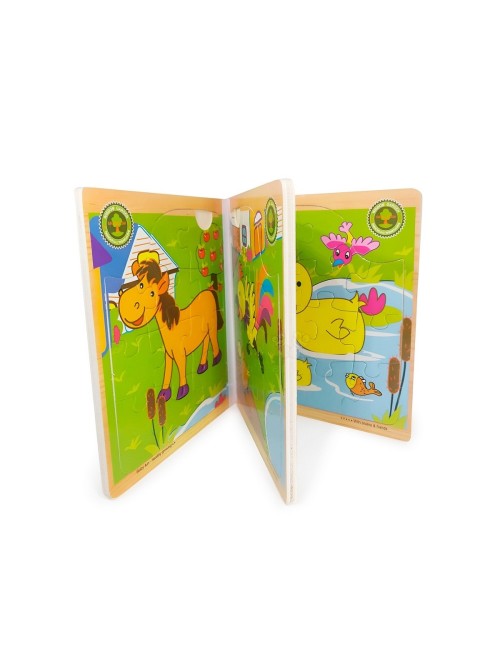 Libro Rompecabezas Tematico Madera Juguete Aprendizaje Niños