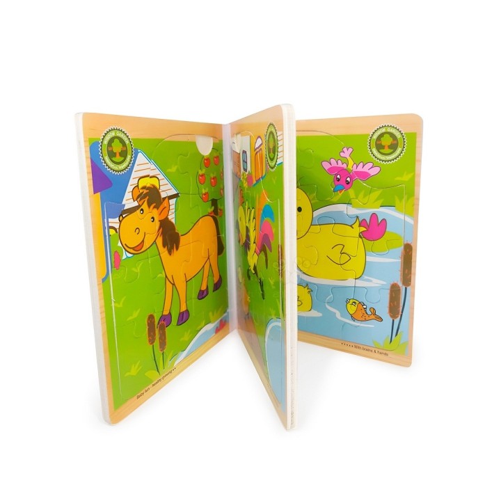 Libro Rompecabezas Tematico Madera Juguete Aprendizaje Niños