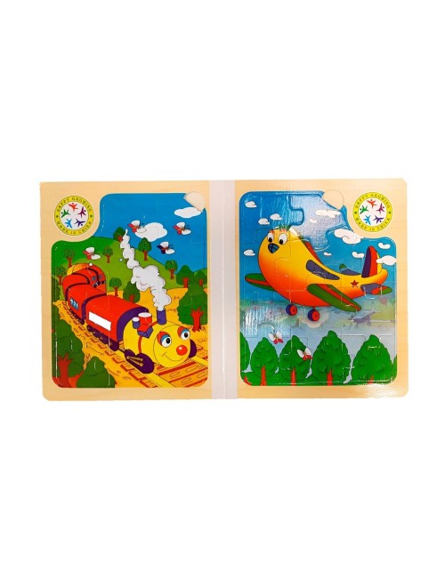 Libro Rompecabezas Tematico Madera Juguete Aprendizaje Niños