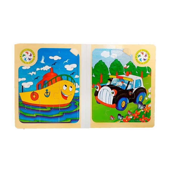 Libro Rompecabezas Tematico Madera Juguete Aprendizaje Niños