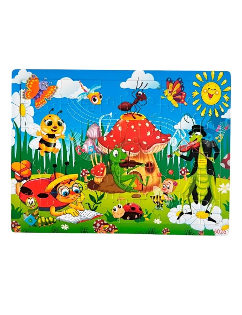 Rompecabezas Madera Interactivo Aprendizaje Personaje Figura