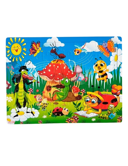 Rompecabezas Madera Interactivo Aprendizaje Personaje Figura